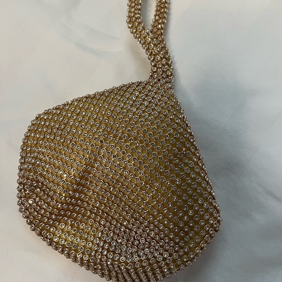 vintage vibe triangle rhinestone evening handbag clutch NWOT - Picture 2 of 5